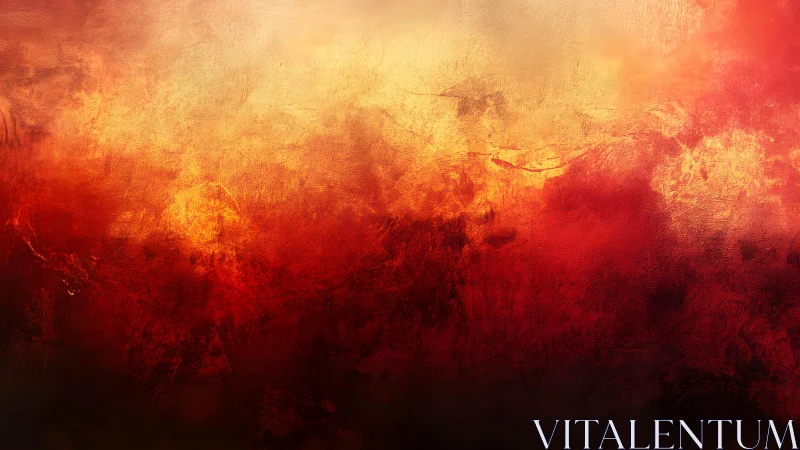 Fiery Abstract Texture with Bold Red and Golden Hues, Modern Art.
