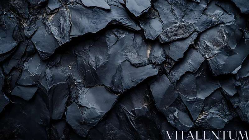 Jagged Slate Rock Texture in Dark Moody Natural Style.