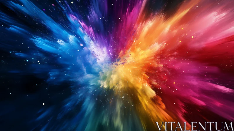 Radiant cosmic color explosion expands across deep space