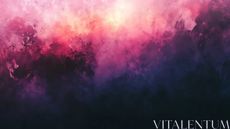 Dreamy pink nebula clouds drifting over deep twilight.