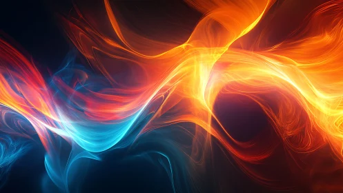 Radiant Energy Waves Dance in Vibrant Light