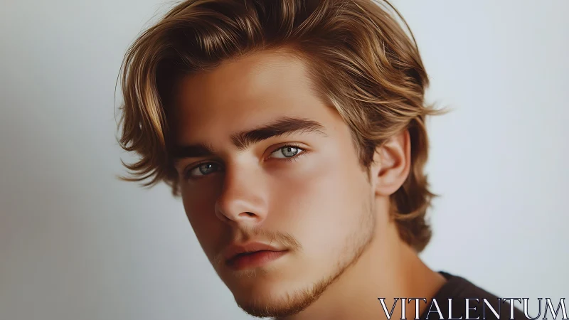 Softly lit portrait of a thoughtful young man in profile.