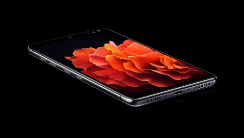 Flagship Smartphone Display Showcasing Vibrant AMOLED Screen Technology