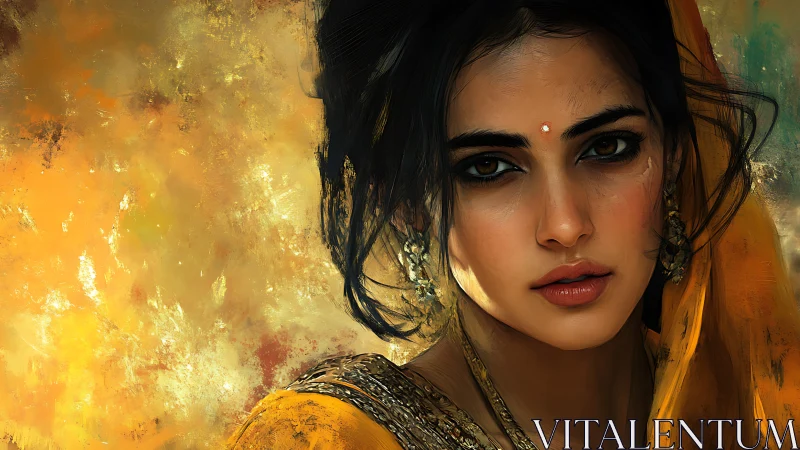 Golden light and quiet strength in a soulful painted portrait.