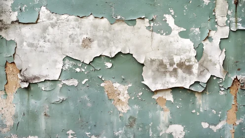 Weathered wall with peeling paint in vintage distressed style.