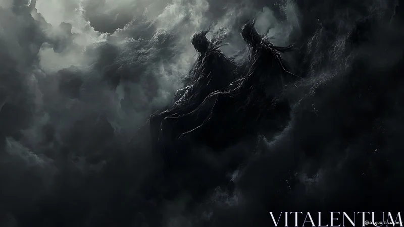 Twin wraiths drifting through thunder-fed oblivion.