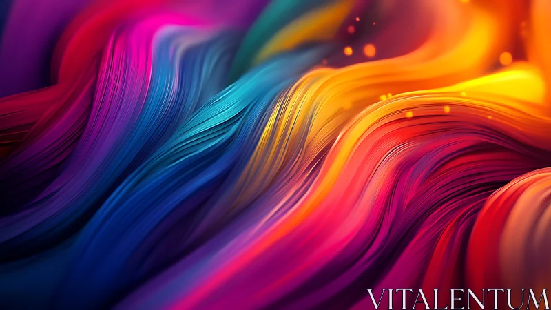 Colorful flowing abstract waves in vivid digital art.