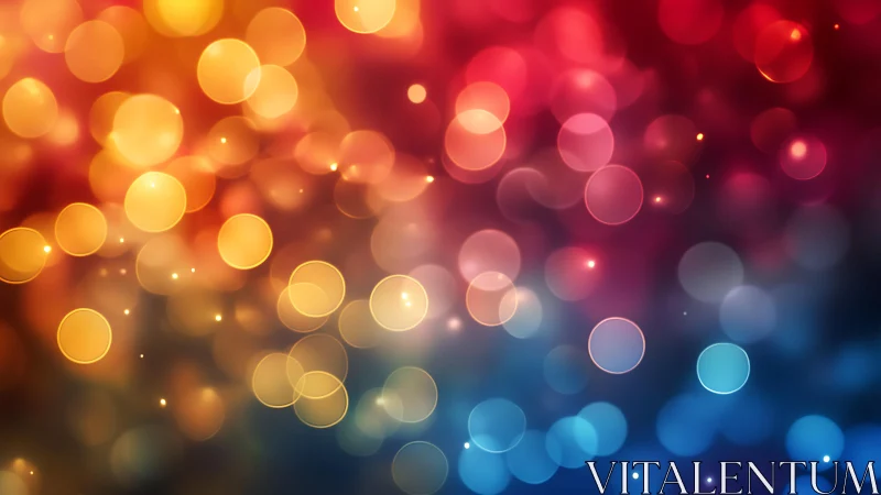 Vibrant Bokeh Light Circles on Colorful Gradient Background.