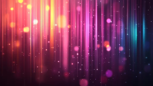 Vertical light streaks in multicolor abstract digital background.