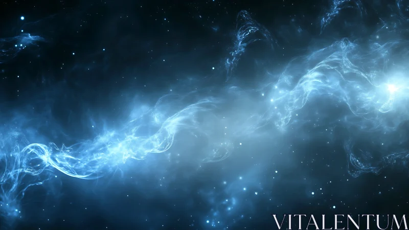 Plasma filament stream across deep-space nebular voidscape.