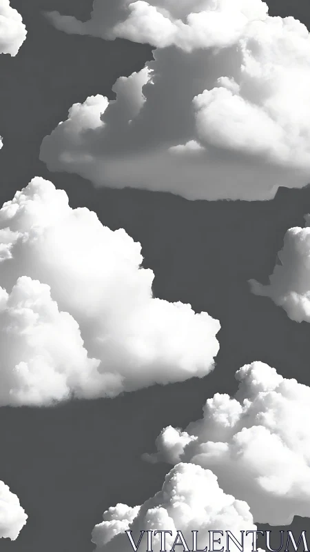 Soft drifting clouds over a deep charcoal sky backdrop.