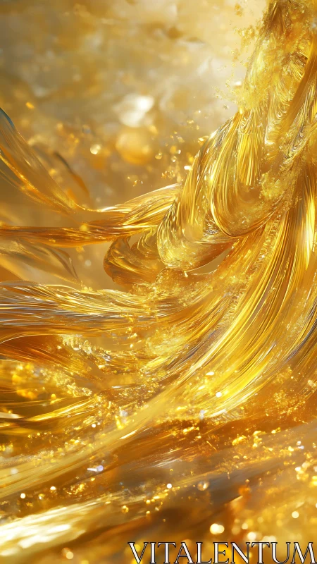 Golden currents swirling in a softly glowing dreamscape.