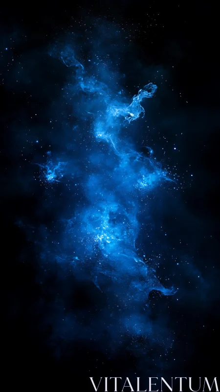 Cobalt nebula river swirling through midnight silence.