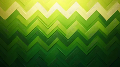 Layered chevron field with luminous green tonal gradient matrix.