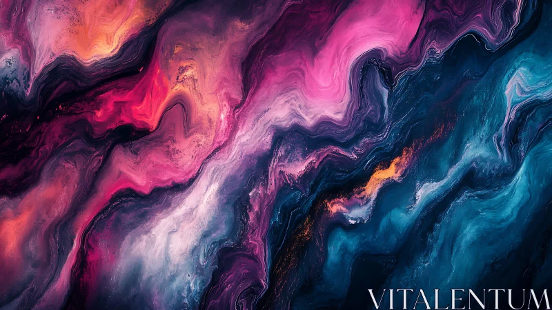 Nebula Tides of Magenta and Teal in Cosmic Drift Dream.