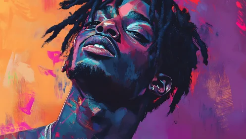 Bold neon portrait celebrates confident modern self-expression