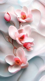 Digital Orchid Study: Rendered Botanical Elegance.