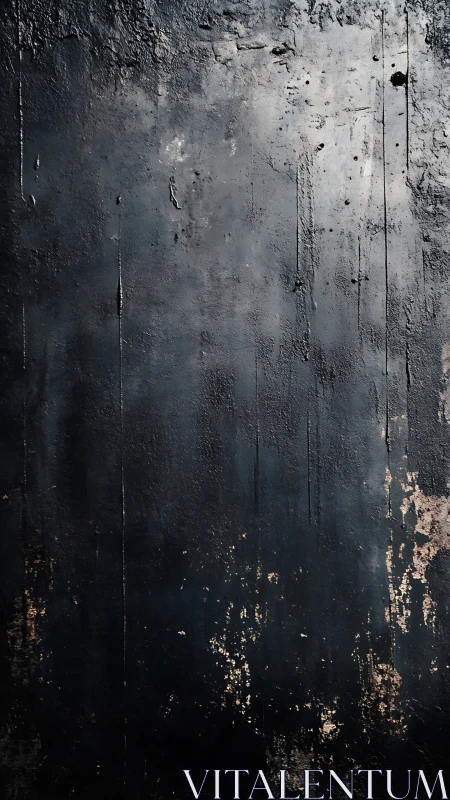 Dark textured concrete wall shows distressed patina surface.