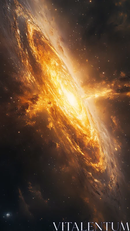 Solar storm spiral ignites a blazing galactic whirlpool.