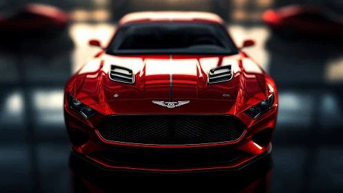 Glowing red sports car invites a bold, exhilarating drive