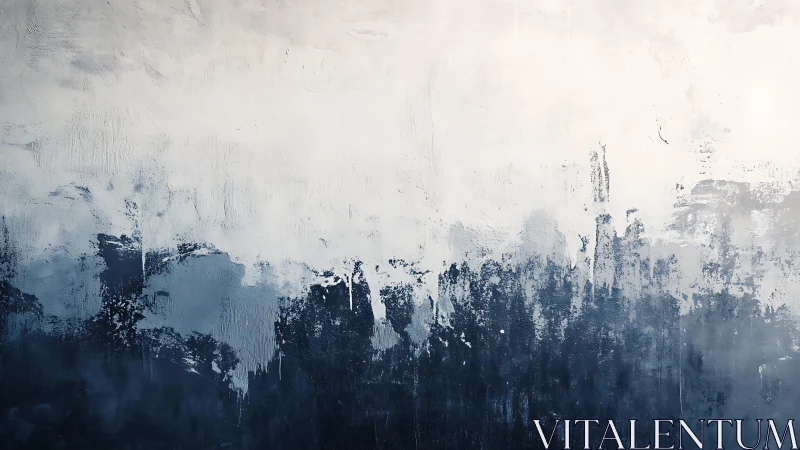 Abstract blue and white textured wall art with modern minimalist style.