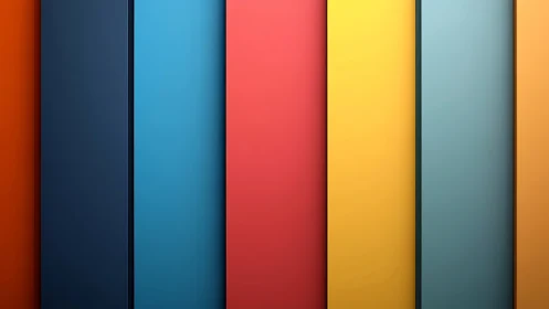 Vertical multicolor panels in alternating solid color bands.