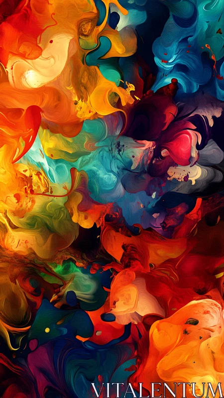 Chromatic whirlpool of molten dreams in swirling motion.