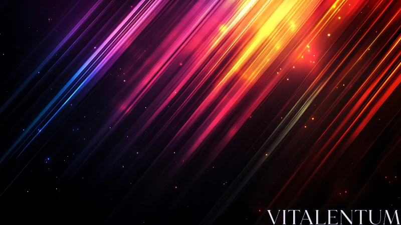 Neon light streaks over cosmic gradient backdrop.