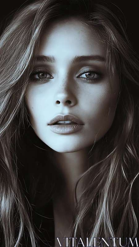 Soft light lingers on a thoughtful young woman’s serene face