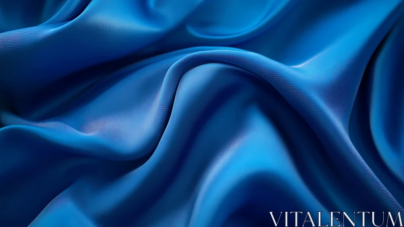Cerulean silk waves curl into a luminous, liquid dream.