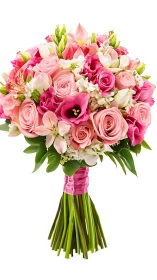 Premium Mixed Floral Bouquet with Roses, Orchids, and Hydrangeas