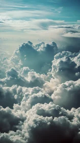 Soft billowing clouds welcome the eye to a tranquil sky