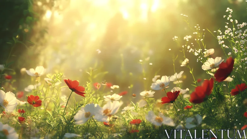 Morning sun teaches wildflowers how to sing in color