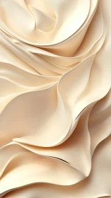 Creamy abstract folds create soft flowing sculptural waves.