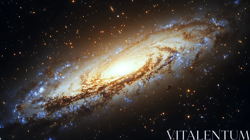 Star-forged spiral galaxy blazing across silent cosmic night.