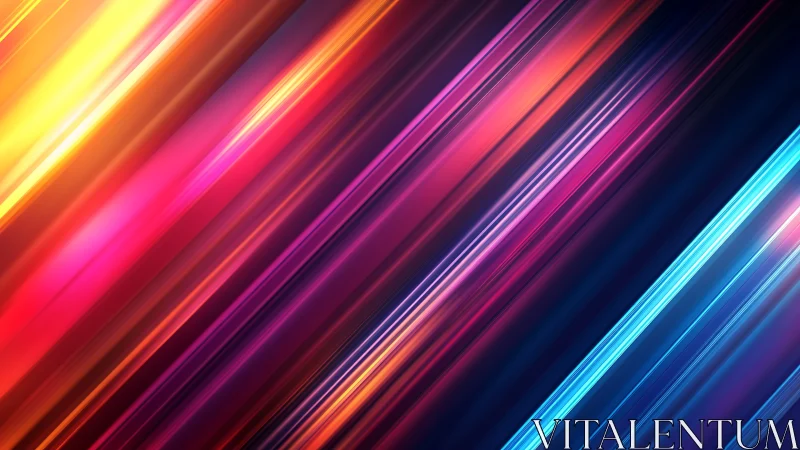 Diagonal chromatic light streaks form layered high-energy gradients