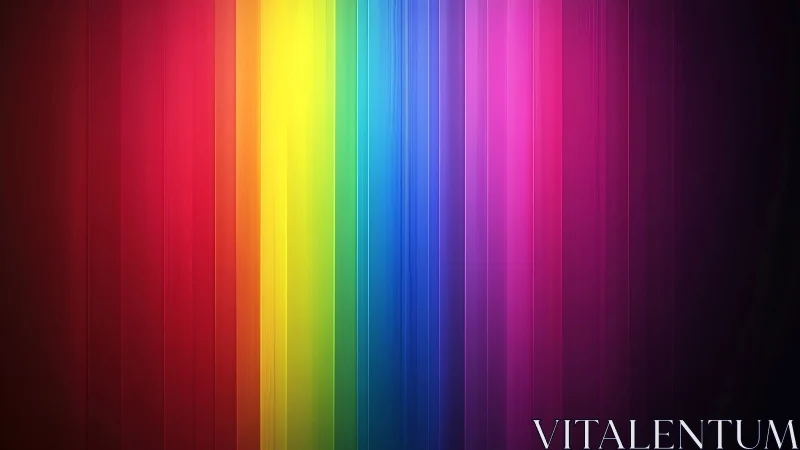 Chromatic curtain of neon stripes spanning the spectrum.