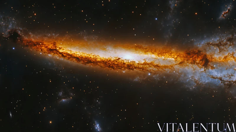 Star-forged river of fire slicing the silent cosmic night.