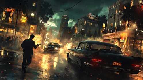 Stormy city showdown unfolds across rain-soaked neon streets