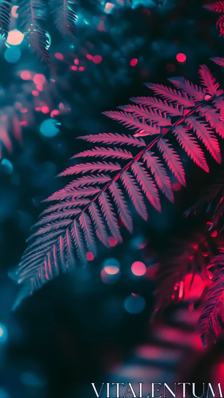 Neon ferns whisper softly through midnight jungle glow