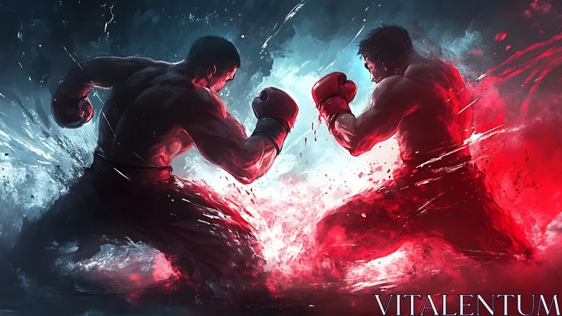 Clash of Titans: Red and Blue Boxing Powers.