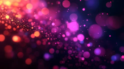 Vibrant Abstract Bokeh Lights in Pink and Purple Digital Art.