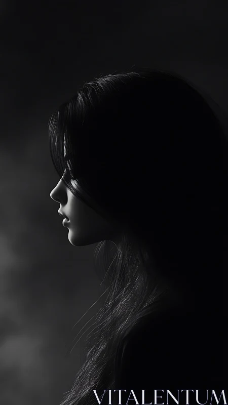 Soft shadows cradle a quiet girl lost in thoughtful calm