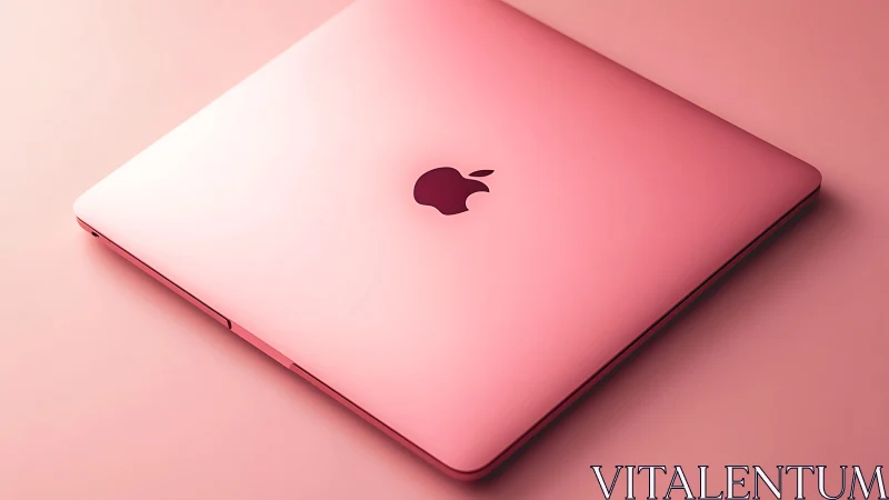 Blush-toned laptop shell basking in monochrome pink calm.