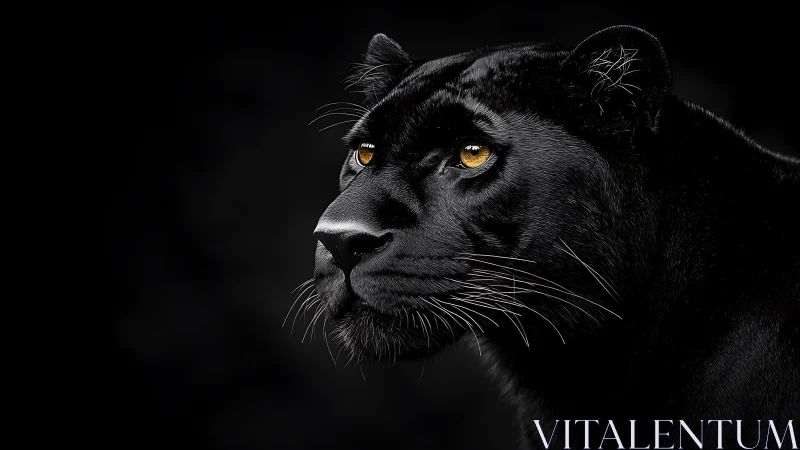 Golden-Eyed Phantom Stalks Through Velvet Darkness