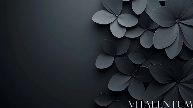 Sculptural Petals Cascade Through Monochromatic Elegance