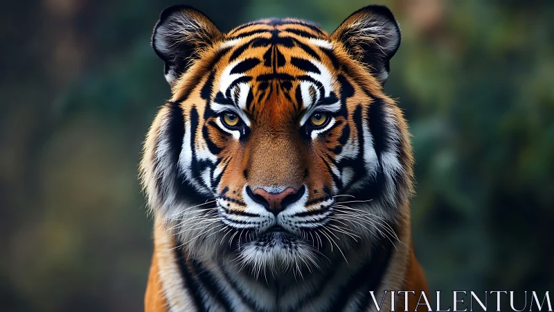 Amber-eyed jungle monarch staring down the quiet world.