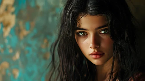 Gentle green-eyed portrait quietly invites a closer look