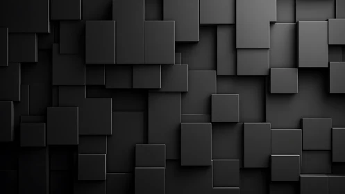 Midnight rectangles quietly stack into a sleek shadow grid