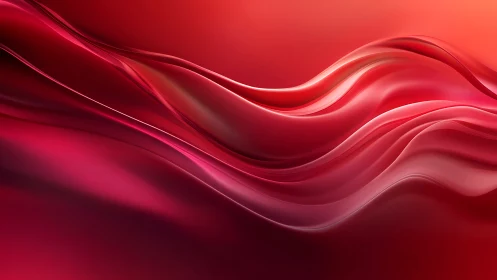 Scarlet glass tides curl softly across a molten horizon